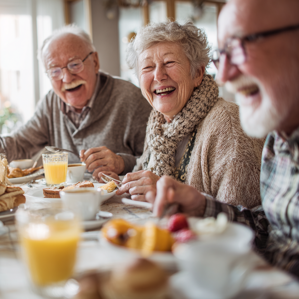 Uśmiechnięta polska kobieta w średnim wieku trzymająca zdrowe warzywa w kuchni