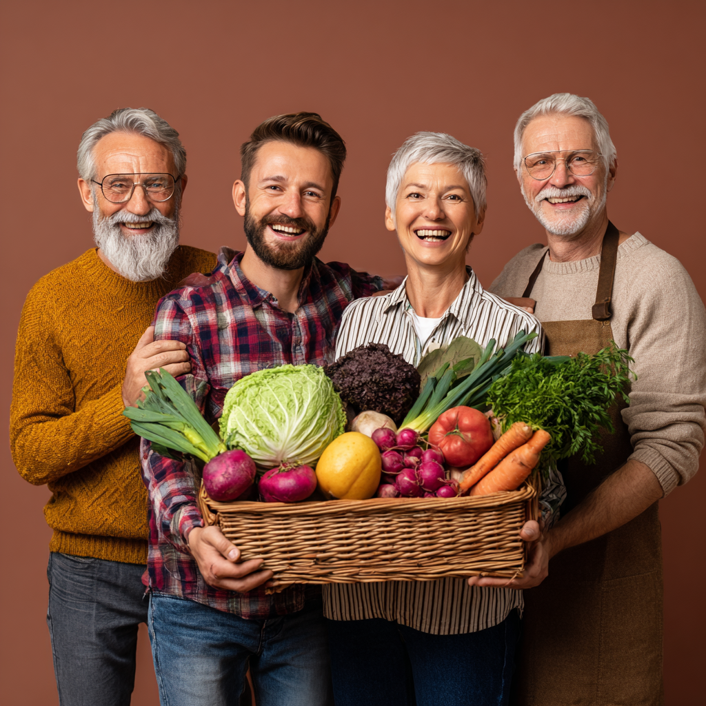 Uśmiechnięta polska dietetyczka w białym fartuchu w gabinecie z książkami o żywieniu